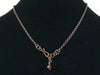 Antiqued ladder chain with lemon stone & hammered ring (Web-176)