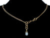 2-Strand Antiqued Chain Choker with Stone & Crystal Drop (Web-44)