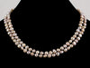 Small Mauve Pearl 2-Strand Choker Necklace (Web-49)