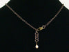 Antiqued ladder chain with hand-stamping & garnet crystal (Web-154)
