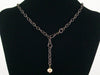 Antiqued Etched Oval Chain with Antiqued Tulip, Various Stones & Pearl (Web-157)