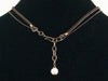 Antiqued fine chain with stamped charms & leather (Web-168)