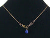 Antiqued figaro chain with lapis & charms (Web-169)