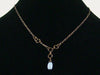 Antiqued figaro chain with stampings & lapis  (Web-170)