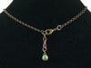 Antiqued ladder chain with charms & amber (Web-172)