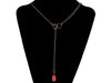 Antiqued chains with sponge coral drop (Web-175)