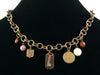 Antiqued round chain with multiple charms & drops (Web-182)