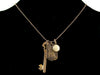 Antiqued ball chain with charms, stampings & cabochons (Web-183)