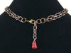 Antiqued Multi-strand Chain Drop Choker with Charms (Web-184)