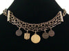 Antiqued Multi-strand Chain Drop Choker with Charms (Web-184)