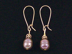 Antiqued medium earrings w/ Pearl (Web-238)