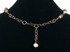 Antiqued multi stone and pearl drop choker (Web-252)