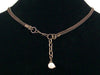 2-Strand Antiqued chain & leather Choker (Web-258)