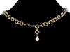 Multi-strand Antiqued Chain with Cabachon Drops (Web-25)