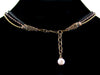 3-Strand Crystal Choker with Charms & Leather (Web-276)