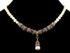 Y-Drop pearl choker necklace (Web-299)