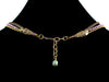 3-Strand Crystal Choker with Charms & Leather (Web-33)