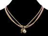 3-Strand Crystal Choker with Charms & Leather (Web-33)