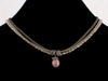 3-Strand Crystal Choker with Charms & Leather (Web-35)