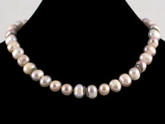 Extra-large Mauve Pearl Choker Necklace (Web-48)