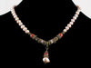 Y-Drop Mauve Pearl Choker Necklace (Web-50)