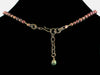 Amethyst cabochon choker necklace with cranberry pearl & turquoise (Web-51)